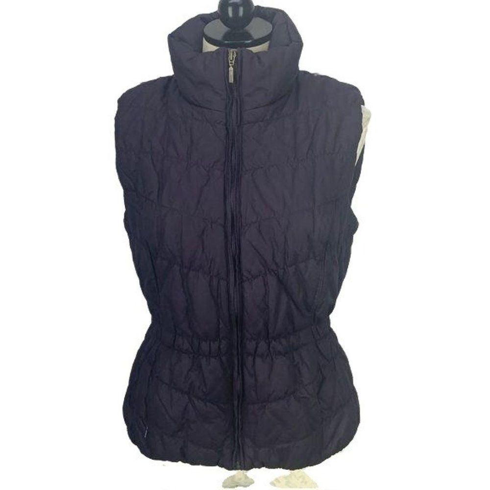 Coldwater Creek Woman's Plum Sleeveless Puffer Vest Jacket Size XS 4-6